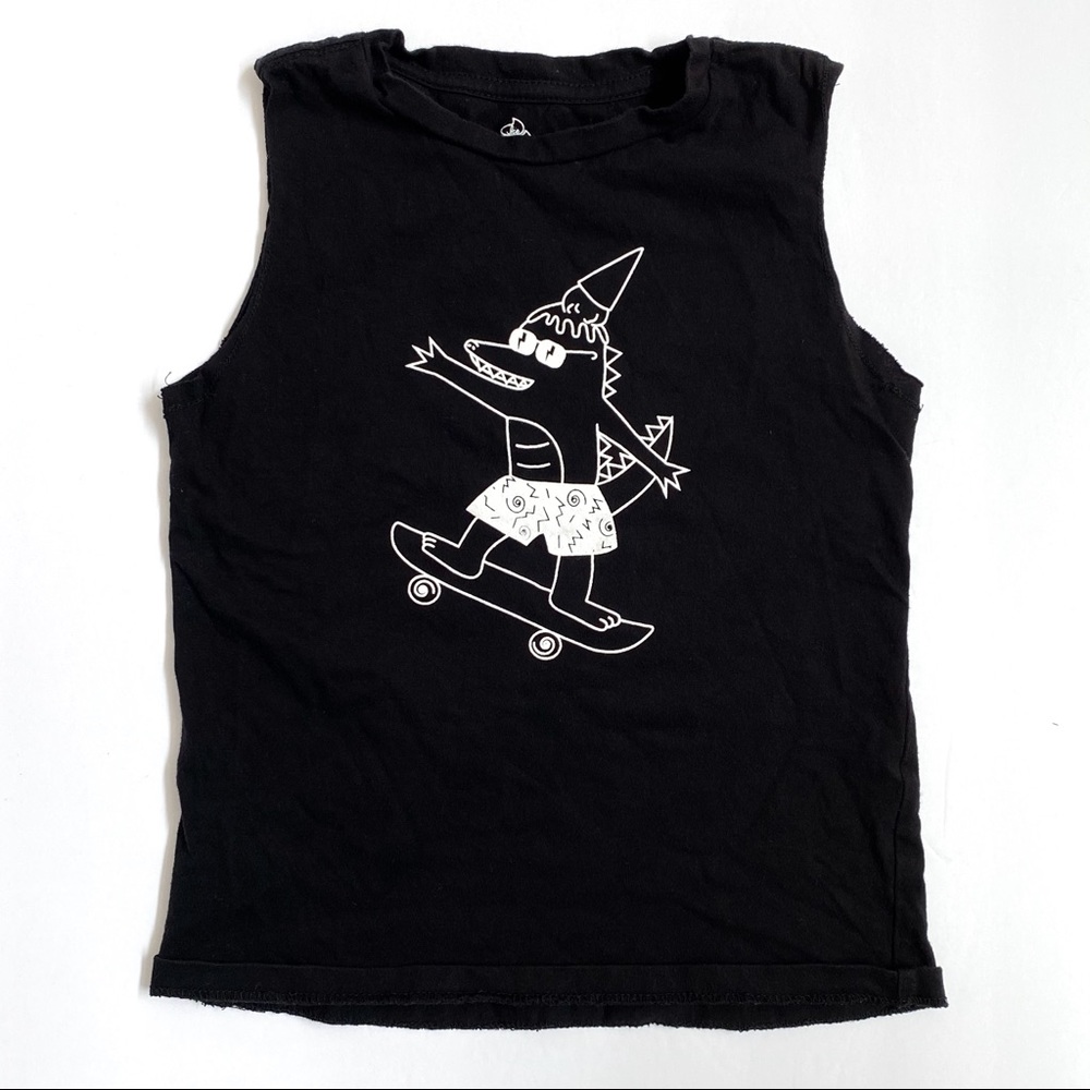 Ice cream castles alligator skater black tank top - Picture 3 of 6